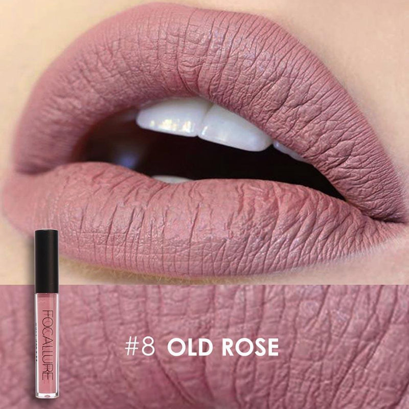 Waterproof Matt Liquid Lipstick Moisturize Smooth Long Lasting Lip Gloss(08