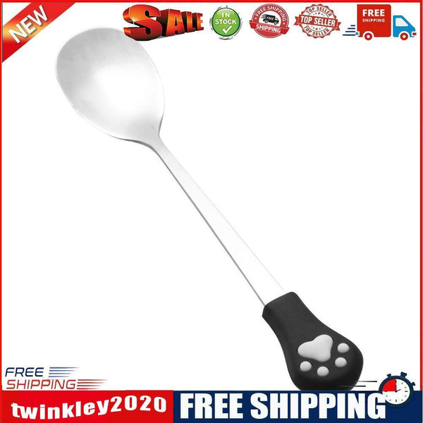 Stainless Steel Spoon with Long Handle Coffee Milk Scoops Tableware Tool(4)