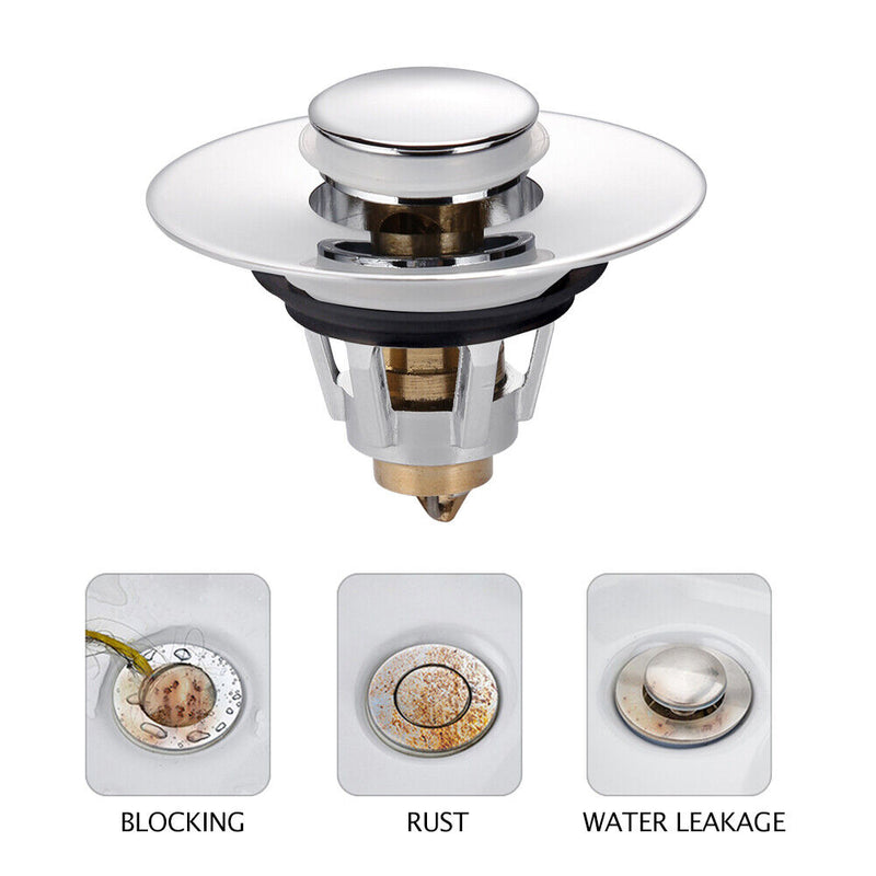 Wash Basin Bounce Drain Filter Sink Vanity Stopper Hair Catcher Bathroom Supply
