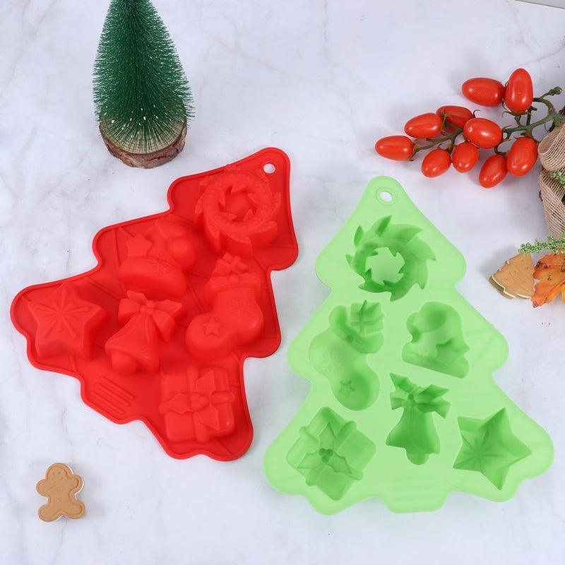 Wax Mold Casting Chocolate Cake Christmas Mold Jelly Ice Tray Baking Mould