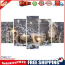 11CT Full Cross Stitch Christmas Stamped DIY 5 Panels Embroidery Kits Decor