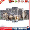 11CT Full Cross Stitch Christmas Stamped DIY 5 Panels Embroidery Kits Decor