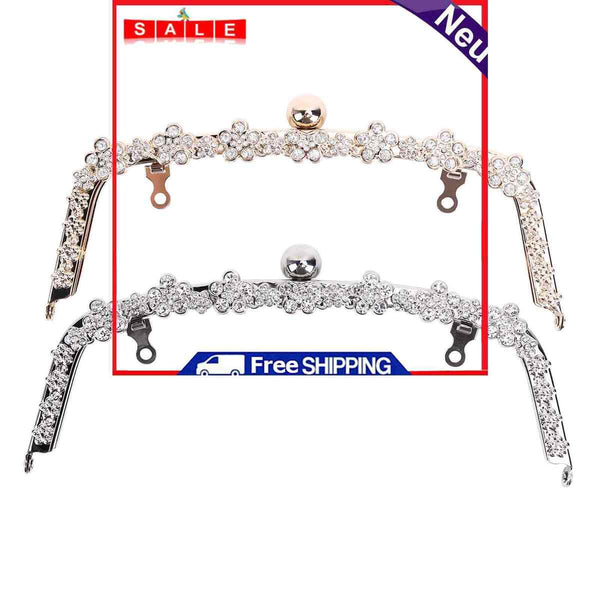 2PCS 8.7"" Metal Purse Frame Coin Bag Clasp Lock DIY Craft Bags Accessories