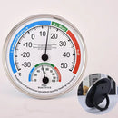 TH101E Household Aluminum Alloy Frame Round Thermometer Hygrometer