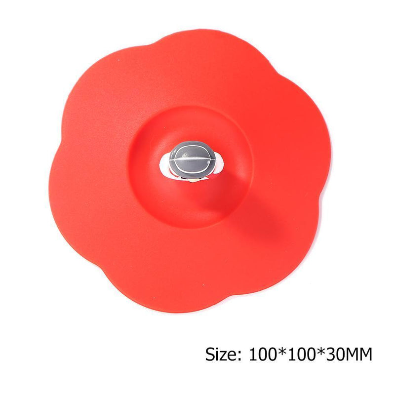 Torx Silicone Cup Cover Heat-resistant Reusable Cartoon Lid (Red Snowman)
