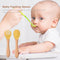 Baby Wooden Silicone Feeding Spoon Toddlers BPA-free Tableware (28) Newly