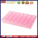 28 Slots Storage Box Nail Art Rhinestone Jewelry Display Case (Pink)