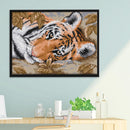 14CT Stamped Cotton Thread Cross Stitch Kit Lying Tiger Embroidery (DA244) Newly
