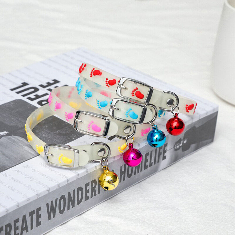 Glowing Pet Anti Lost Collar Luminous Neck Ring Cute Cat Dog Necklace Jewelry