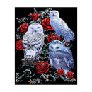Full Cross Stitch 11CT DIY Rose and Owls Printed Embroidery Home Decoration