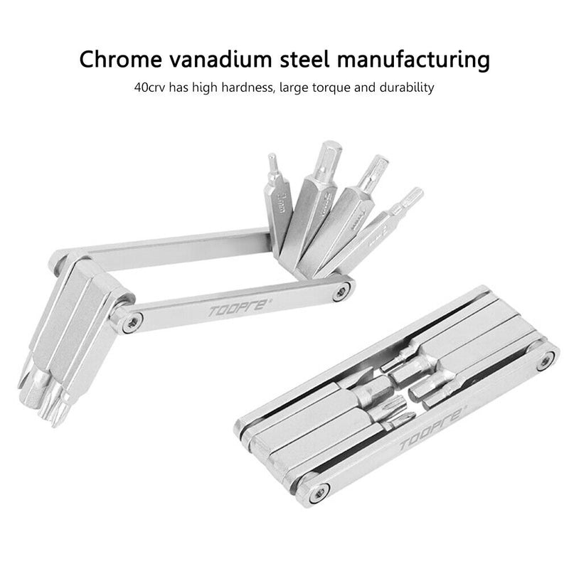 TOOPRE Bicycle Repair Tools Kit Portable Bike Repairing Wrench Screwdriver Set