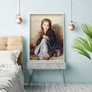 Full Embroidery Little Girl Selling Flowers Cross Stitch Kits 11CT Stamped Arts