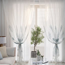 1pc Modern Palm Leaf Windows Tulle Curtains Living Bedroom Screening Yarn Dra