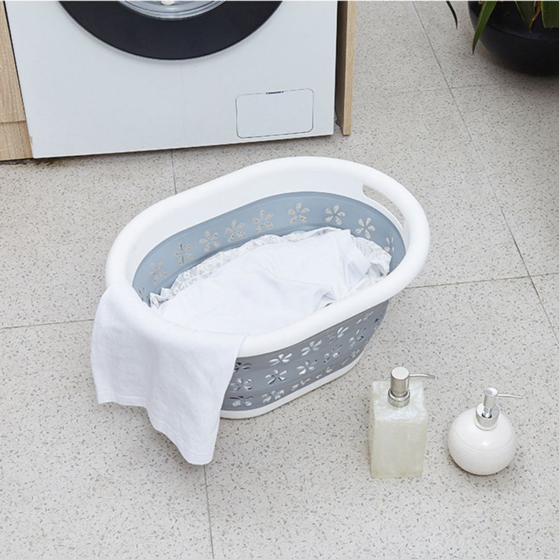 Draining Basket Storage Basket Washing Clothes Bin Collapsible Laundry Basket