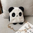 Cute Plush Panda Crossbody Handbag Women Girl Chain Shoulder Bags (Style 1)