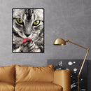Scary Cat 5D Round Diamond Painting Cross Stitch Mosaic Rhinestone Crafts