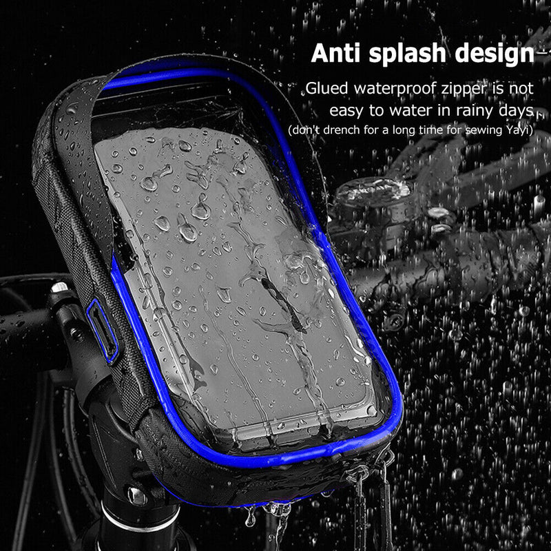 #A Waterproof Touch Screen Bags Bike Head Tube Handlebar Phone Case Holder Pouch