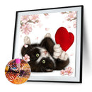 Diamond Painting Love Kitten Full Round Drill Picture of Rhinestone DIY Drawing