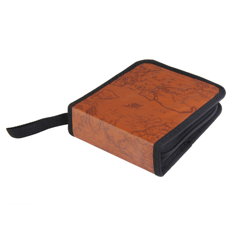 40pcs DVD Capacity World Card Pattern CD DVD Disc Holder Dustproof Carry Case