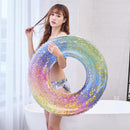 Inflatable Swimming Sequins Rings Float Water Pool Party Swim Circle (90) Newly