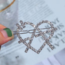 Heart Shape Hair Jewelry Rhinestone Hairpins Hair Clips Shiny Headwear Barrette