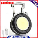 Camping 10W COB LED Keychains Clip Flashlight 500lm Waterproof Pocket Lamp