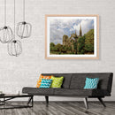 Painting By Numbers Kit DIY Tree Castle Hand Painted Canvas Oil Art Picture Gift