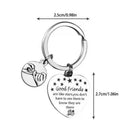 Steel Key Chain Keyring Heart Good Friend Message Giftes Friend Beast L4S5