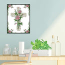 DIY Heart of Rose Partial Embroidery Set Canvas Artworks Home Wall Decorations