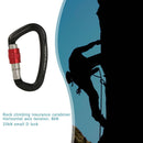 Aluminum Carabiner Outdoor Camping Climbing Hammock Lock Buckle (Black)