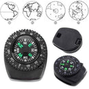 Mini Watch Strap Button Compass Survival Outdoor Hiking Camping Accessories X3X6