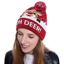 Knitted Christmas Hat with LED Light Xmas Glowing Warm Caps Ornaments (Style A)