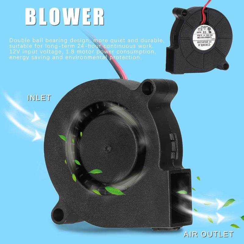 Durable Dual Ball Bearing 12V Radiator Brushless Cooling Fan Heatsink Blower
