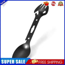 Multifunctional Stainless Steel Spork Fork Spoon Wrench for Picnic (Black)