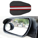 2x Carbon Fiber Look Car Side Rear View Mirror Rain Visor Snow Guard Shield