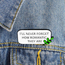 Fashion English Letter Enamel Brooch Lapel Pins Backpack Denim Shirt Decorati