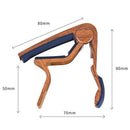 Metal Acoustic Tone Changing Clip Wood Grain Clamp Quick Change Guitar Capo