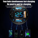 3 USB+PD Car Charger 66W Quick Charge 4-Port Fast Charging Phone Charger~