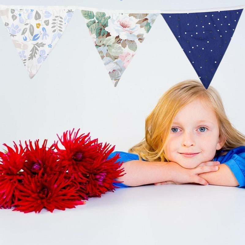 3.2m Nordic Style Printed Cotton Pennant Wedding Banner Hanging Flag Party