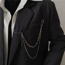 Chain Personality Collar Clip Chain Accessories Brooch Lapel Pin Collar Pins