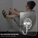 Seamless Wall Hooks Self Adhesive Hooks for Bathroom / Kitchen / Office 10 Pc