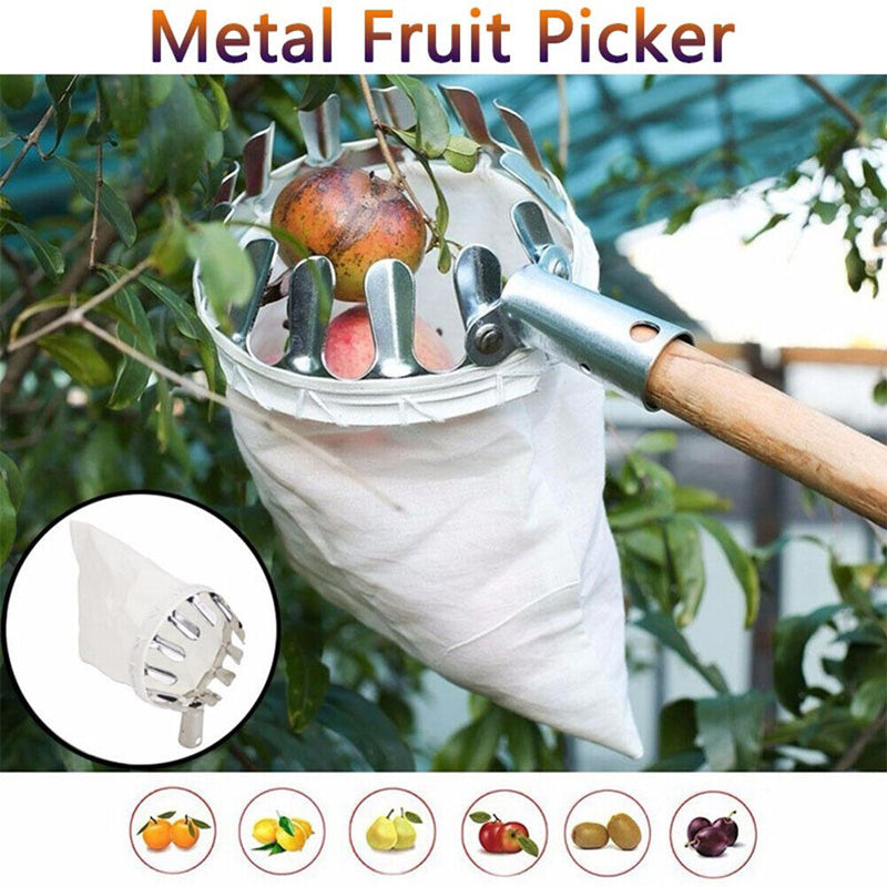 Metal Garden Fruit Picker Head Orchard Pear Peach Picking Catcher Newly
