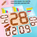 Wooden Numbers Board Subtraction Supplement Teaching Kids Early Educational Game