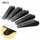 5PCS Holder Home Black Buffers Door Stopper Plastic Non-Slip Block Wedges