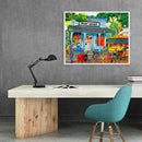 Street Coffee Shop Oil Paint By Numbers DIY Acrylic Painting on Canvas Craft Kit