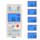 Din Rail Single Phase LCD Digital Power Consumption Electric Socket Analyzer
