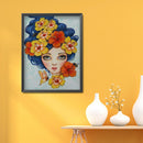 Big Eye Girl DIY Mosaic Rhinestone Picture Full Round Drill Diamond Paintin