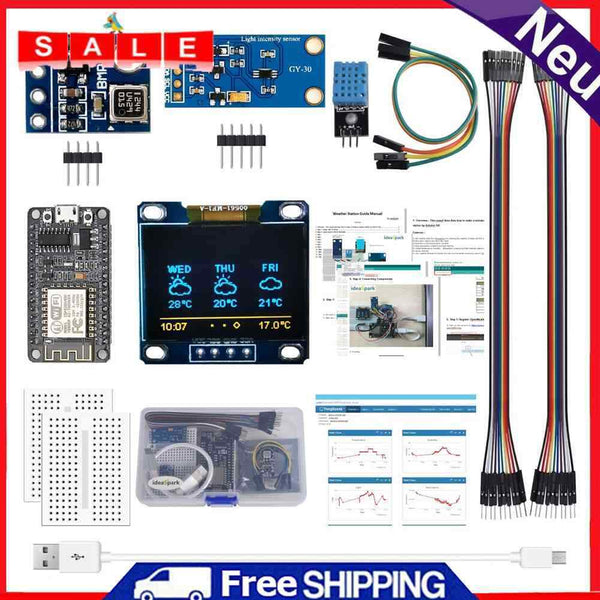ESP8266 Weather Station Kit DIY Module Breadboards Electronics Component Set