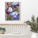 Paint By Numbers Kit DIY Iris Flowers Colouring Oil Art Picture Wall Decor Newly