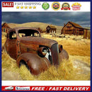 Retro Car Pattern Full Round Drill Diamond Painting for Handicraft Enthusiast